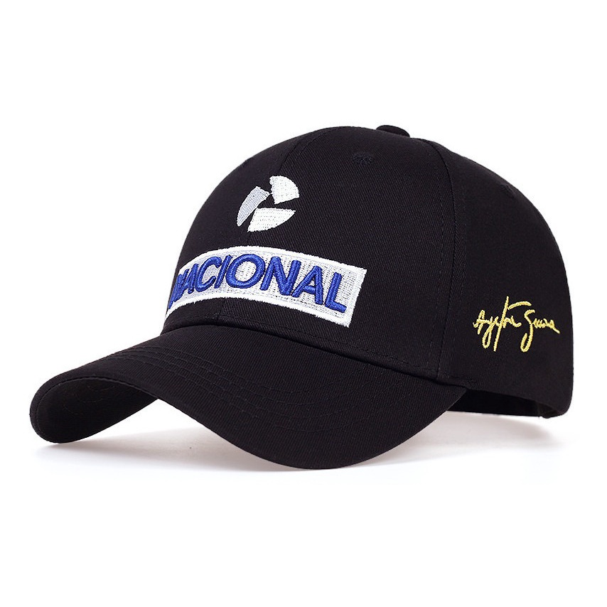 Bone Ayrton Senna Bordado Nacional Preto Royal Retro Brasil Shopee Brasil