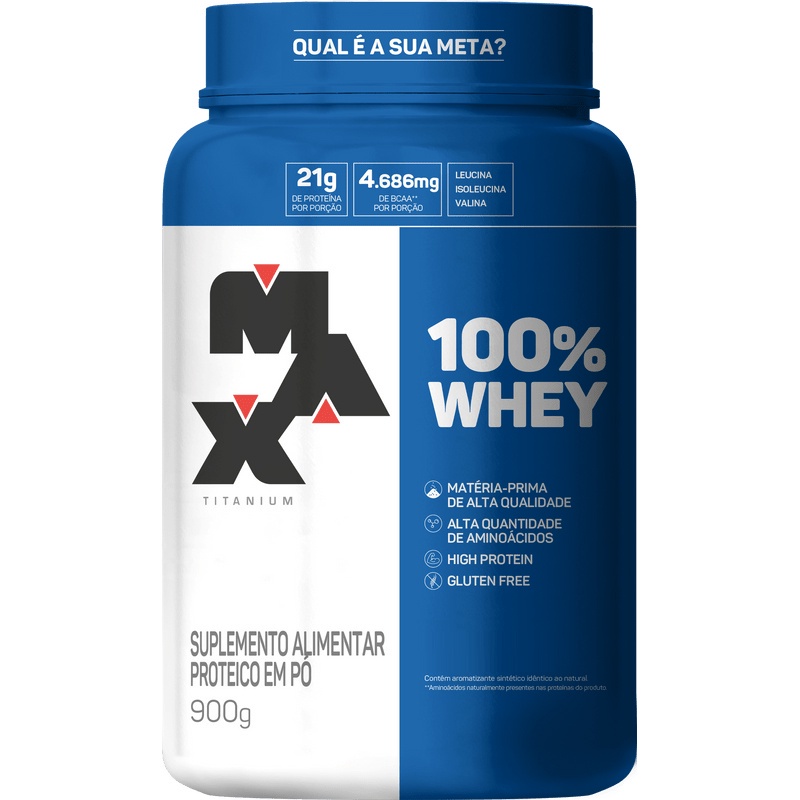 100% Whey Pote 900g - Max Titanium