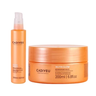 Kit Nutrição Intensiva Cadiveu Professional Nutri Glow - Máscara Nutritiva e Booster Milagroso 200ml em Oferta na Shopee