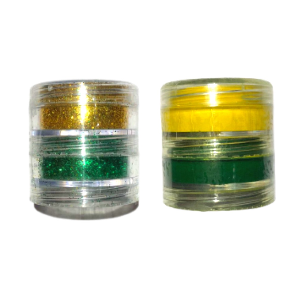 Tintas Cremosas C/ ou Sem Glitter - Verde e Amarelo - Brasil - Copa do Mundo! em Oferta na Shopee