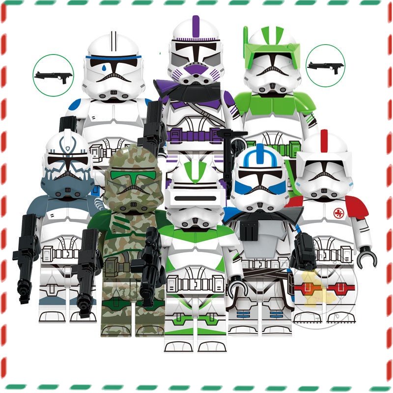 Blocos De Construção E Bonecos Modelo Minifigura Das Crianças Montado Brinquedo Filme Série Tupu Wolves Clones