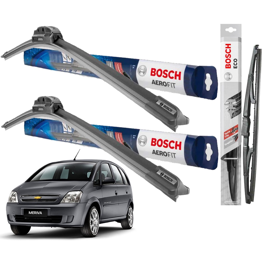 3 Palheta Limpador Parabrisa Original Bosch GM Meriva 2004 2005 2006 ...