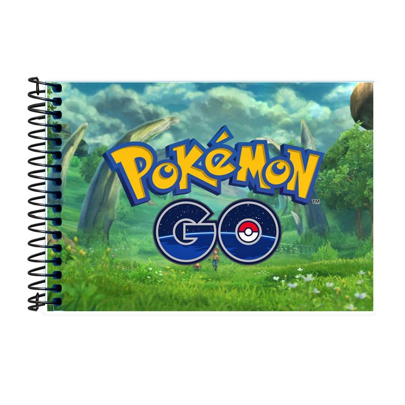 Caderno Pokémon Desenho Capa Dura 96 Folhas 48 Fls