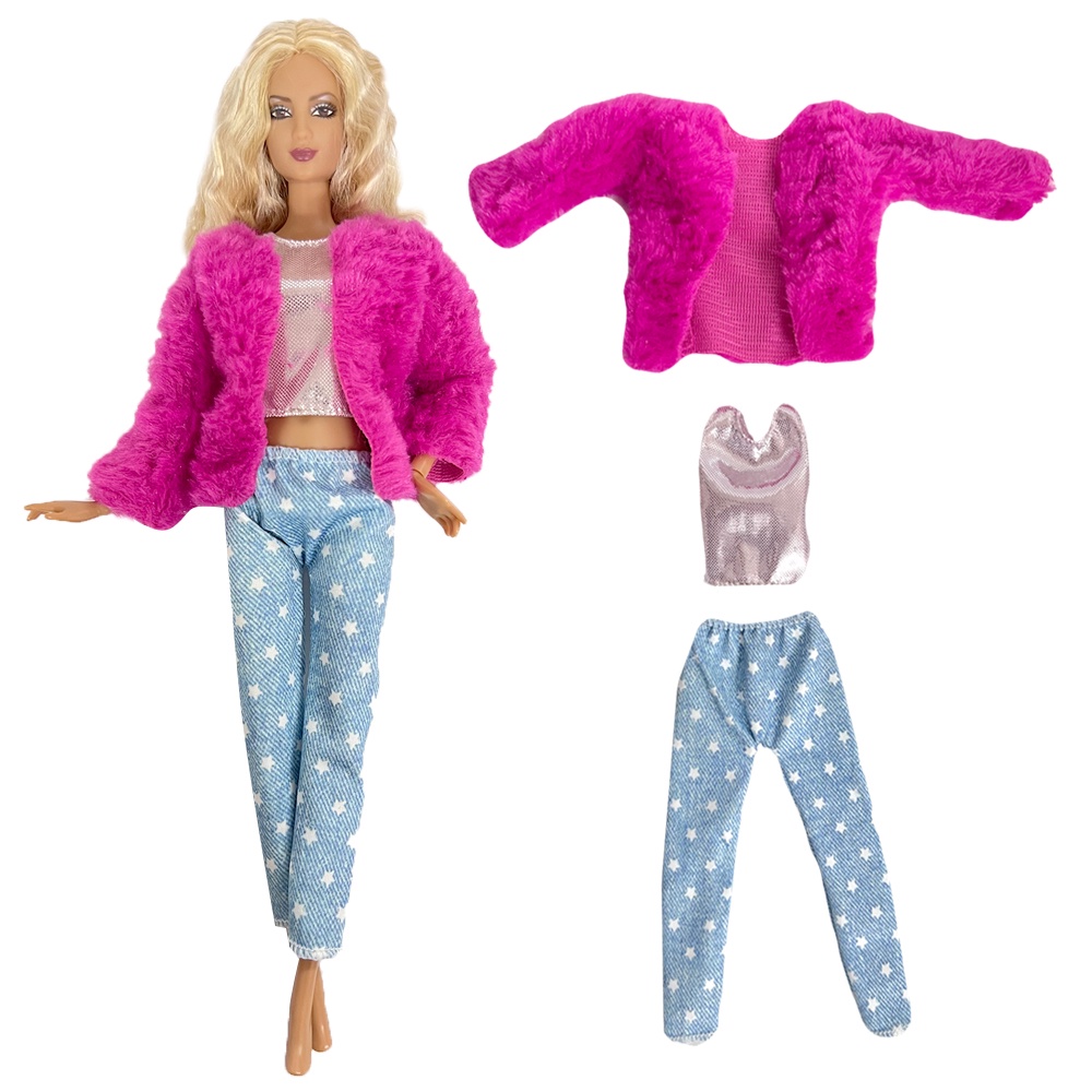 Roupas de boneca com estilo misto colorido 3 tamanhos, para boneca barbie,  calções de renda, legging, roupas para bonecas barbie, acessórios de boneca