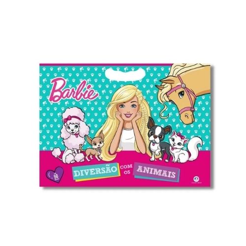 Box De Atividade Barbie Jogo Brinquedo Carton Colorir Cartas, Copag,  Multicor