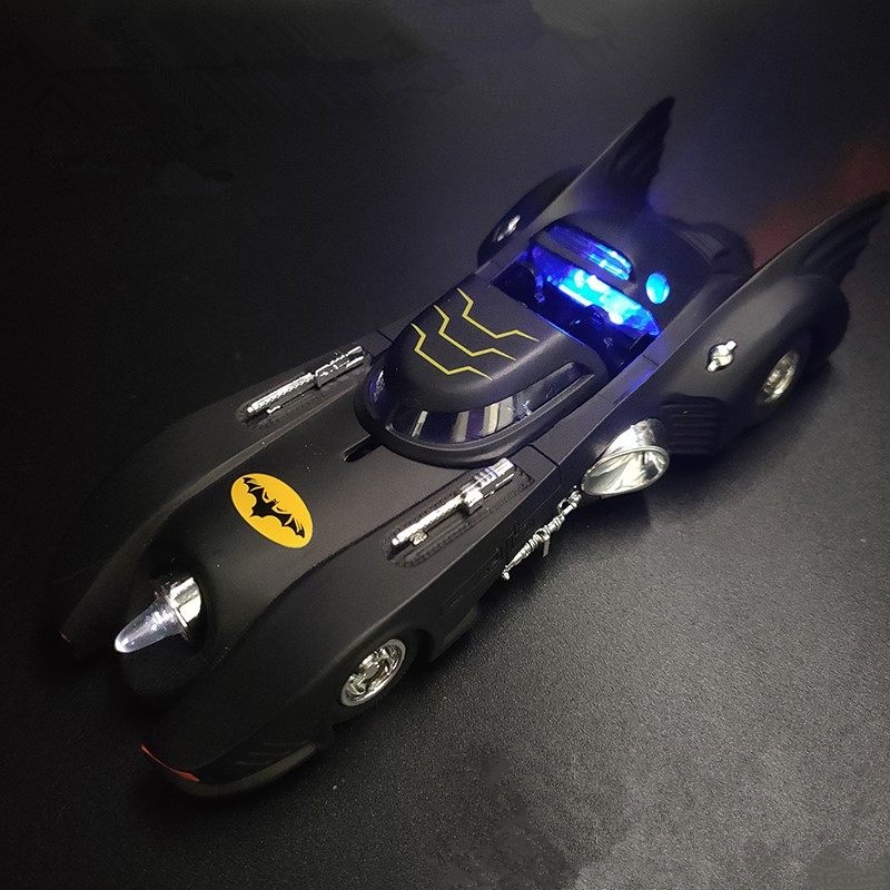 Filme Clássico Carro Batmobile Liga Modelo Diecast Metal Bat Coleção De Modelos De Carros Batman Som E Simulação De Luz Brinquedos Infantis Presente