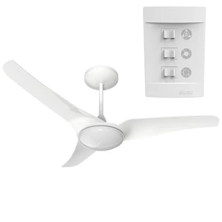 VENTILADOR DE TETO ALISEU SLIM BRANCO COM CONTROLE DE PAREDE - SILECIOSO - VENTILAÇÃO E EXAUSTÃO