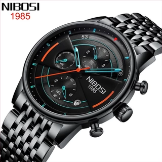 NIBOSI 2021 Mens Relógios Top Marca De Luxo Esporte Cronógrafo De Quartzo Relógio De Pulso Data Relogio Masculino À Prova D 'Água