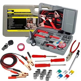 Kit Emergência Auto Socorro de Ferramentas E Acessórios Automotivos 32 Peças Profissional em Oferta na Shopee