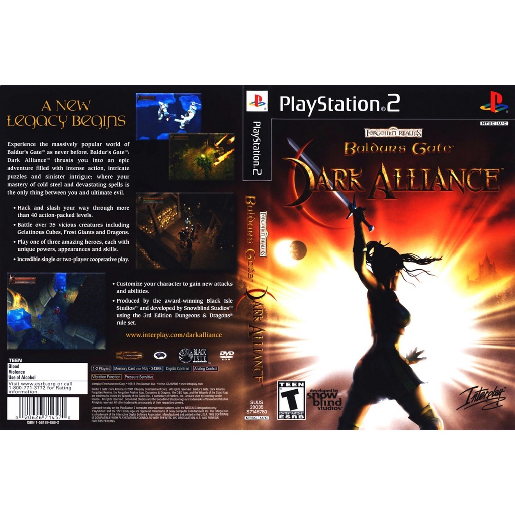 Trader Games - BALDUR'S GATE: DARK ALLIANCE SONY PLAYSTATION 2 (PS2) PAL-FR OCCASION sur Playstation 2