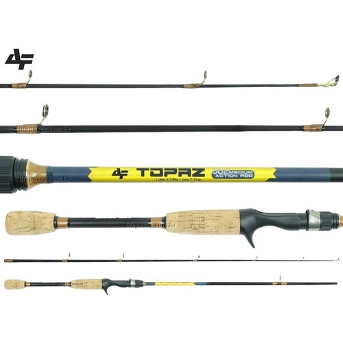 Vara Para Carretilha Albatroz Topaz 6"0 (1,80m) 6-12Lbs 2 Partes