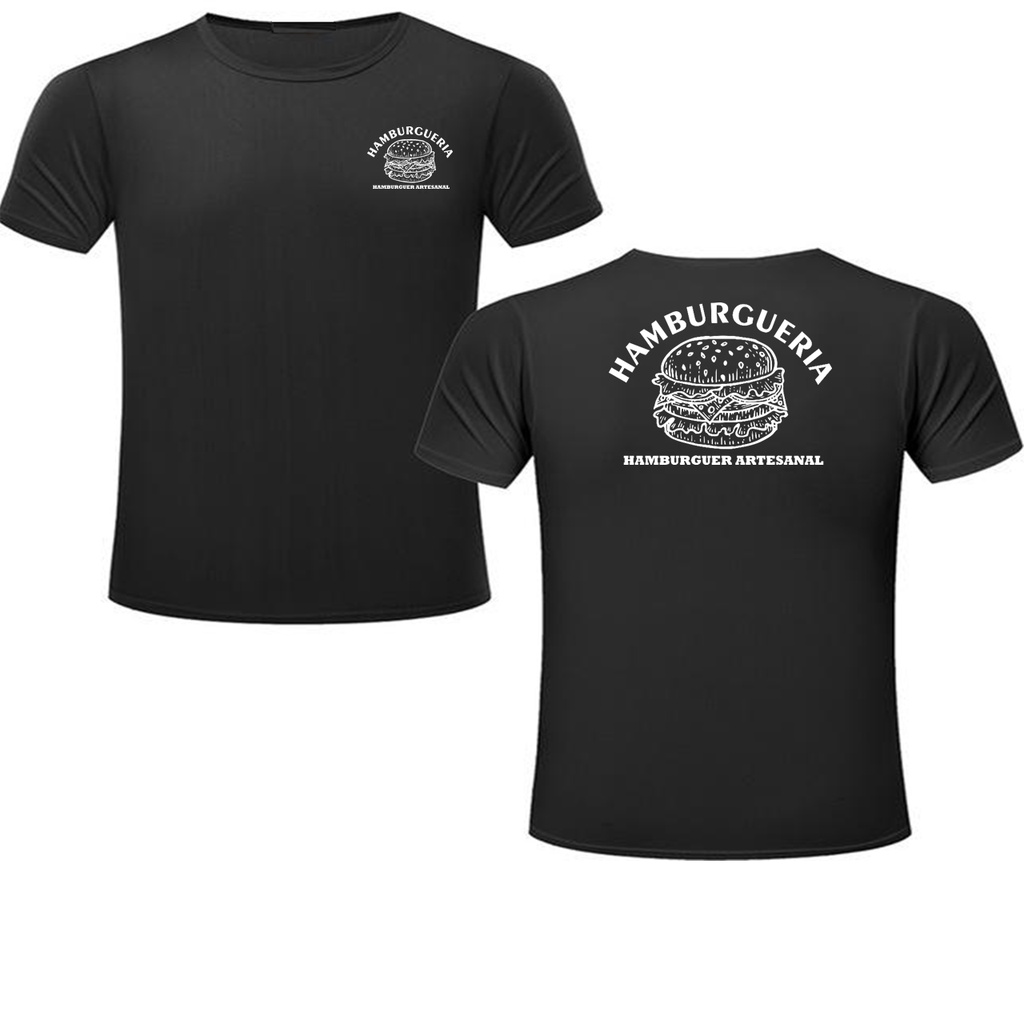 Camiseta em Algodão Estampada de Uniforme - Profissão Hamburgueria