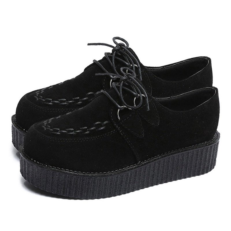 Creeper Camurça Preto Estilo Veggie Shoes