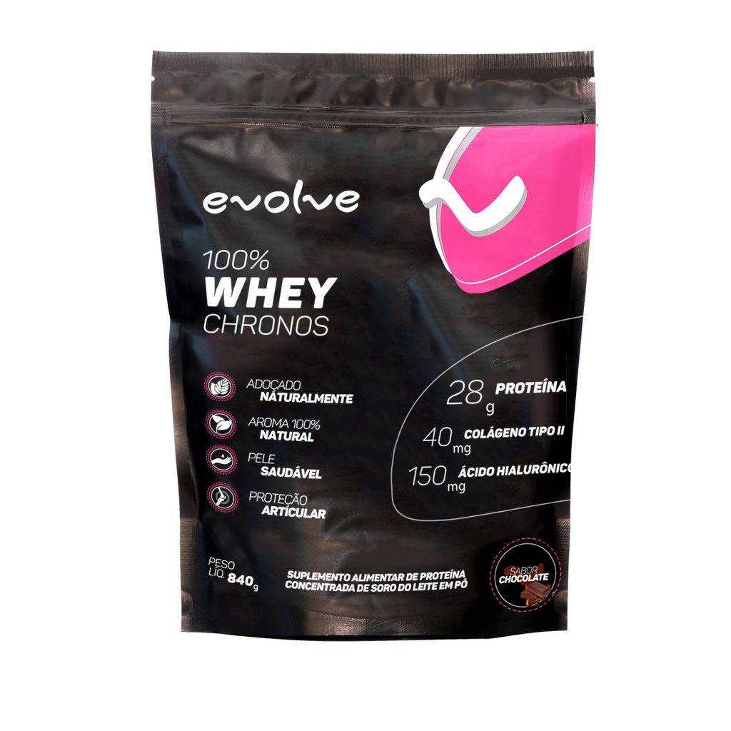 100% Whey concentrado Chronos 840g Evolve