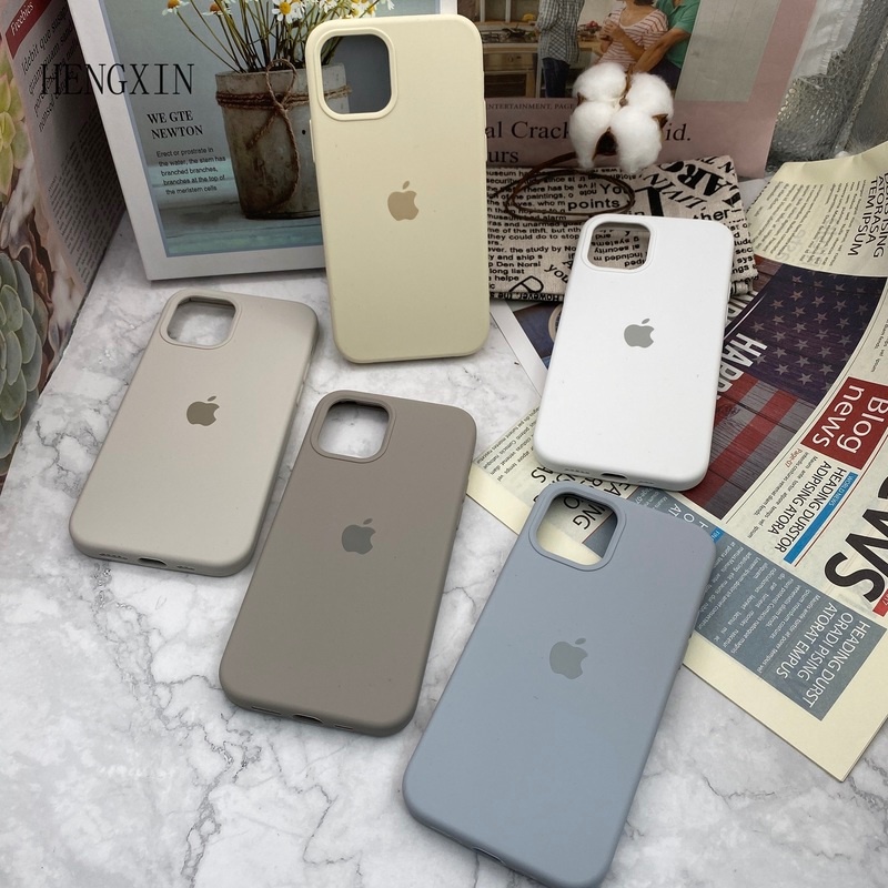 Capa de celular em cores suaves para iPhone7 8 7p 8p xs xr xsmax 11 11promax 12 12promax capa protetora de silicone