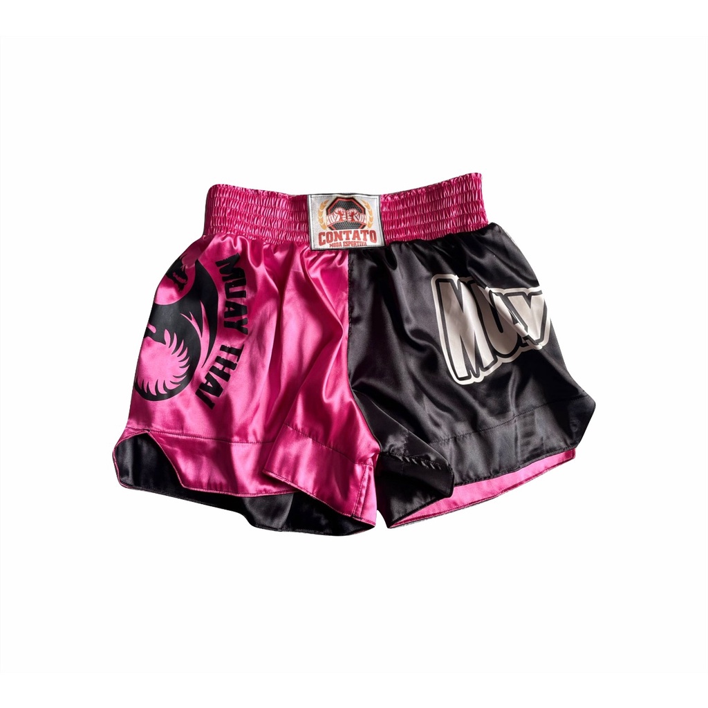 Short Muay Thai Cetim Com Elastano