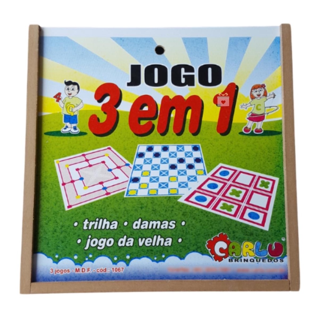 Kit Jogos 3 Em 1 Presentão (9476) - Ludi - Jogo da Velha - Magazine Luiza