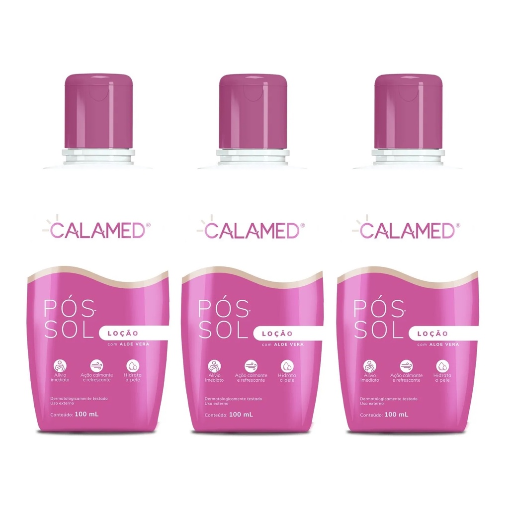 Kit Com 3un Calamed Pos Sol 100ml Loção - Cimed | Shopee Brasil