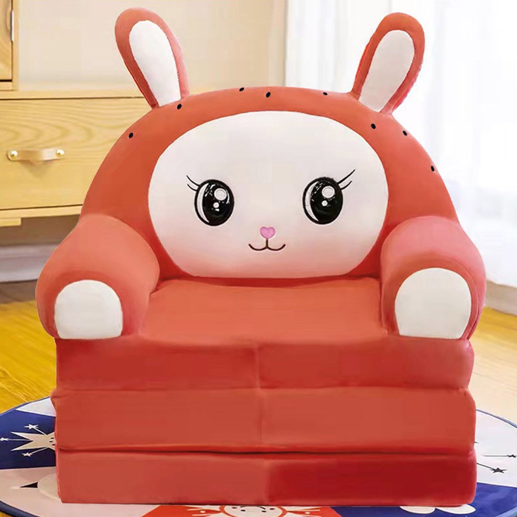 Sofá Infantil Fofo Pelúcia Multicolorida Para Casa Quarto Decoração Desenho Criativo Encosto Poltrona 2 Em 1