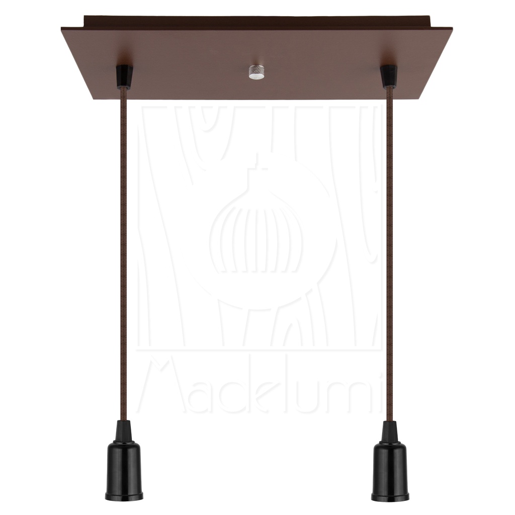 Pendente Industrial Cabo Tecido Duplo CQ E27 Vintage