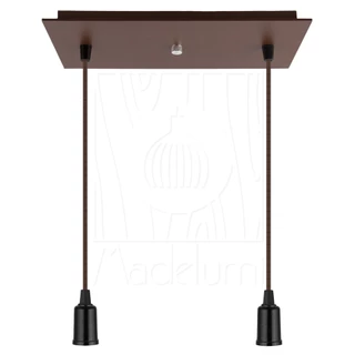 Pendente Industrial Cabo Tecido Duplo CQ E27 Vintage