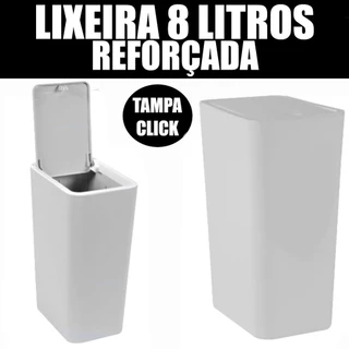 OFERTA LIXEIRA CESTO DE LIXO TAMPA CLICK BANHEIRO COZINHA 8 LITROS ASTRA PROMOÇÃO - LOJA DO ABENÇOADO