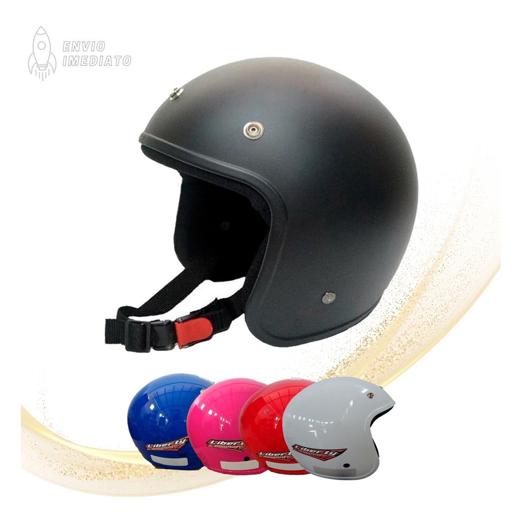 Capacete Aberto Custon Old Skulls Envio Em 24 Horas Liberty Compact Feminino Masculino Unisex Preto Fosco Rosa Azul