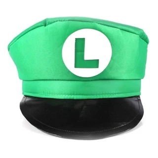 Chapéu Boina Boné Do Luigi Co Verde Adulto Tecido Antialérgico
