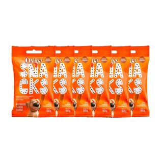 KIT 6 Snack Quatree Bifinho Para Cães Sabor Carne - 60g