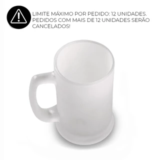 Caneca De Chopp cerveja Fosca Vidro Jateado 300ml Pequena Para Bar Restaurante Churrasco