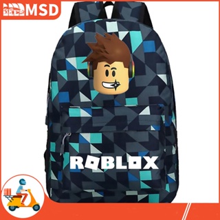 Roblox-Mochila de ombro para estudante masculino e feminino, bolsa