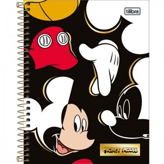Caderno Espiral Colegial TILIBRA 1 Matéria Mickey Mouse / Tamanho Médio