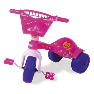 Triciclo Infantil Fofete Com Cestinha Com Pedal Tico-Tico Xalingo - 0766.5