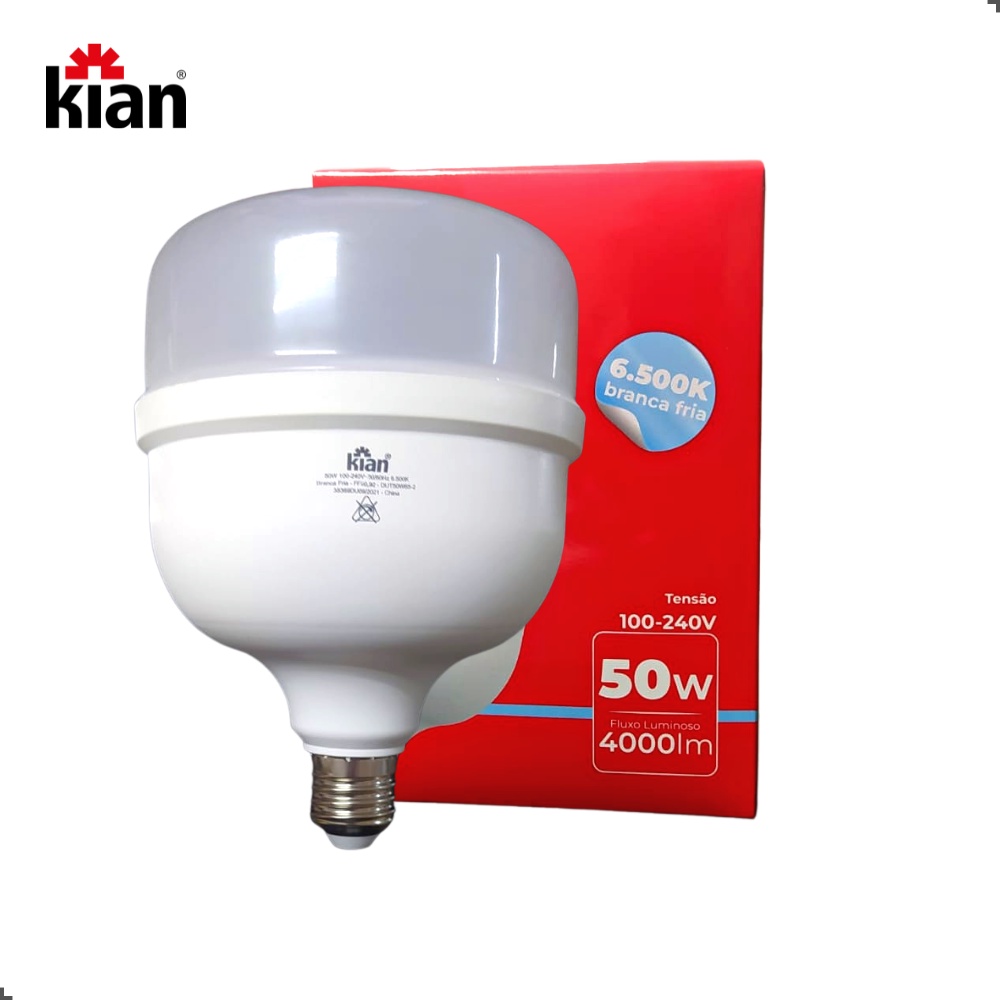 Lâmpada LED Globe 50w Branco Frio 6500k Bivolt E27 Potente