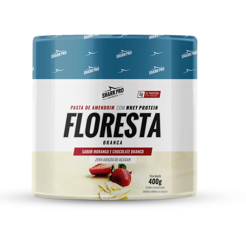 Pasta de Amendoim Gourmet com Floresta Branca 400g - Shark Pro