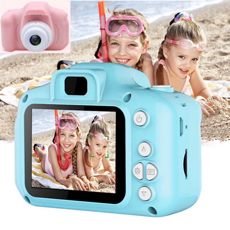 Bozony 1080 p mini câmera digital infantil câmera de vídeo digital para  crianças lente dupla tela ips de 2,4 polegadas bateria embutida bonito  molduras para fotos jogos interessantes com alça de pes