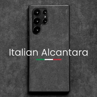 ALCANTARA Capa Para Samsung Galaxy S22 Ultra S21 FE S23 Plus 5G S24 Supercar Interior Mesma De Telefone De Couro Artificial
