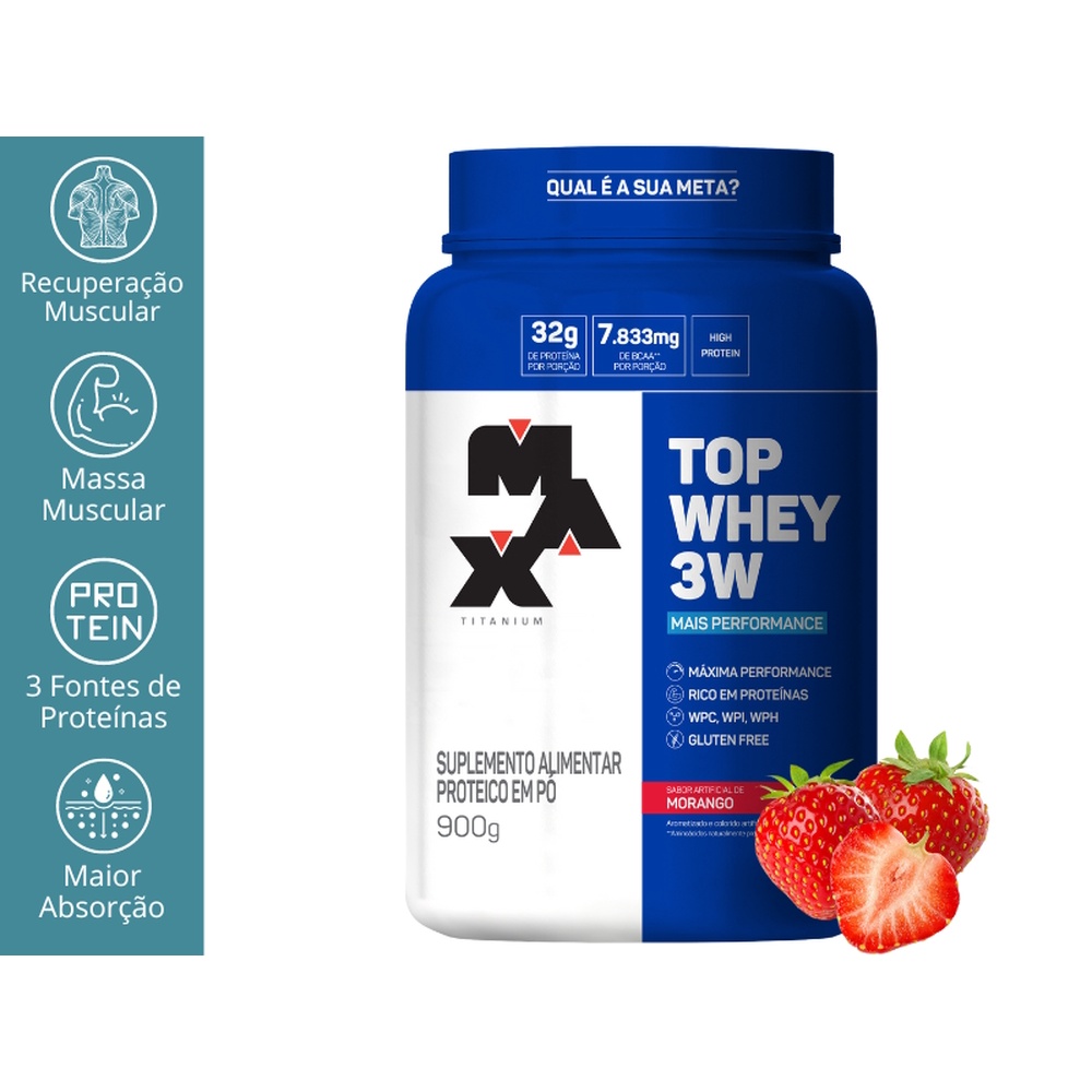 TOP WHEY 3W MAIS PERFORMANCE 900G – MAX TITANIUM