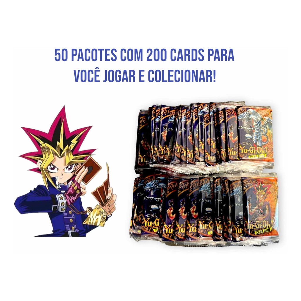 Kit 200 Cards Figurinhas Yu-gi-oh = 50 Pacotes Bafo Promoção