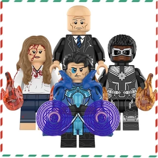 Minifiguras De Blocos De Construção Marvel Avengers Brinquedos Infantis Montados Scarlet Witch Captain Model Toys