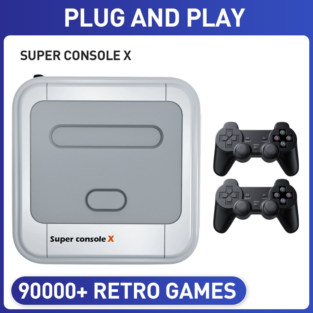 Super Console X Retro Plug and Play HD Video Game Embutido 90000