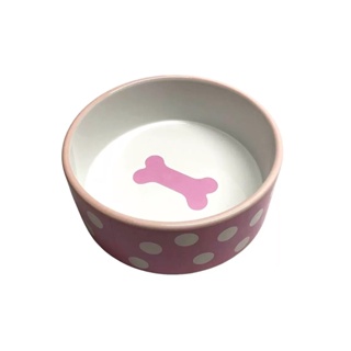Comedouro Para Cães The Pets Brasil Porcelana Princesa Rosa Médio - 750mL