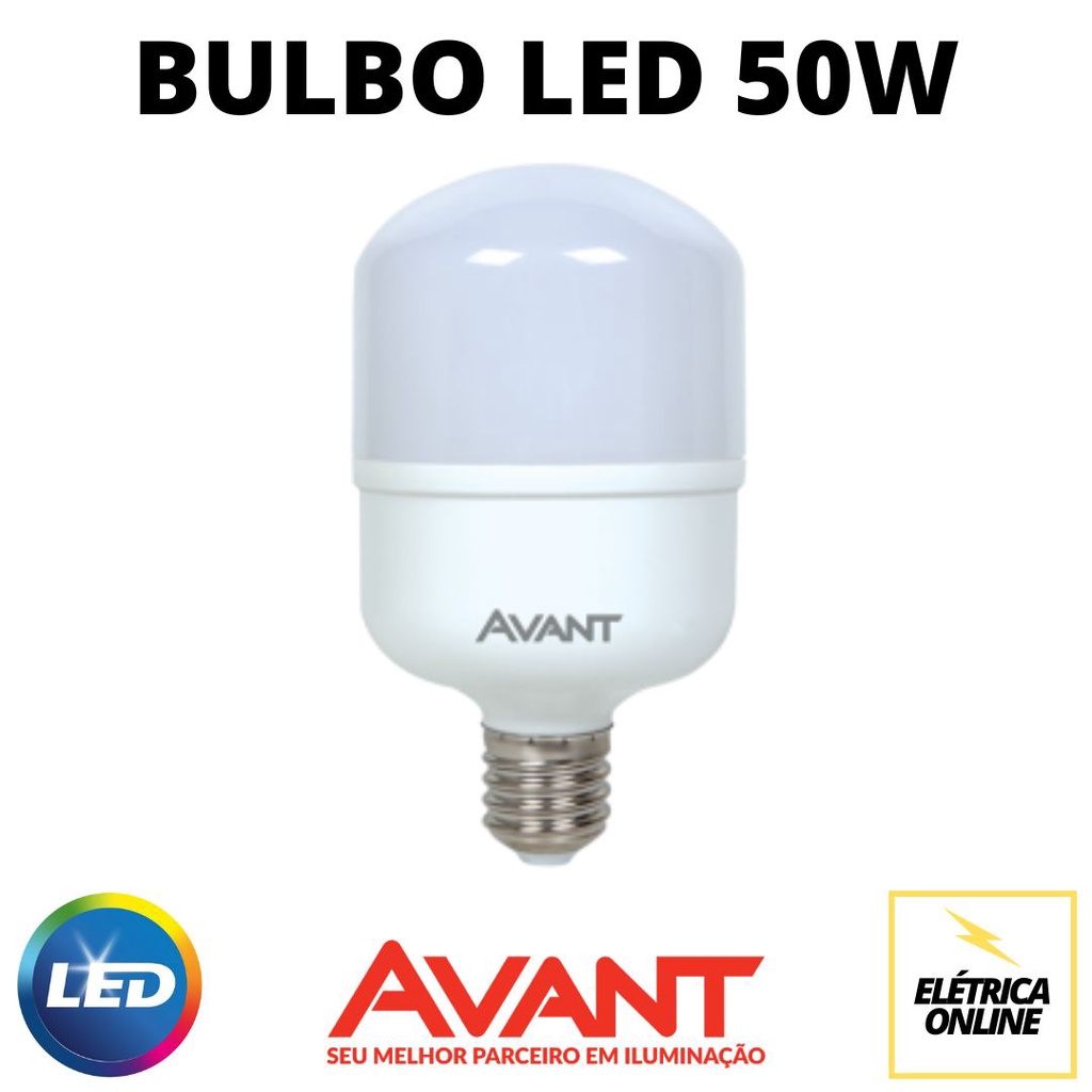 Lâmpada LED Bulbo 50w Alta Potência E27 - AVANT