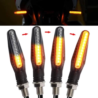 2/1pçs LED Luz De Sinais De Giro De Motocicleta 12 SMD Pisca-Traseira IP68 Luzes Piscando Dobrável