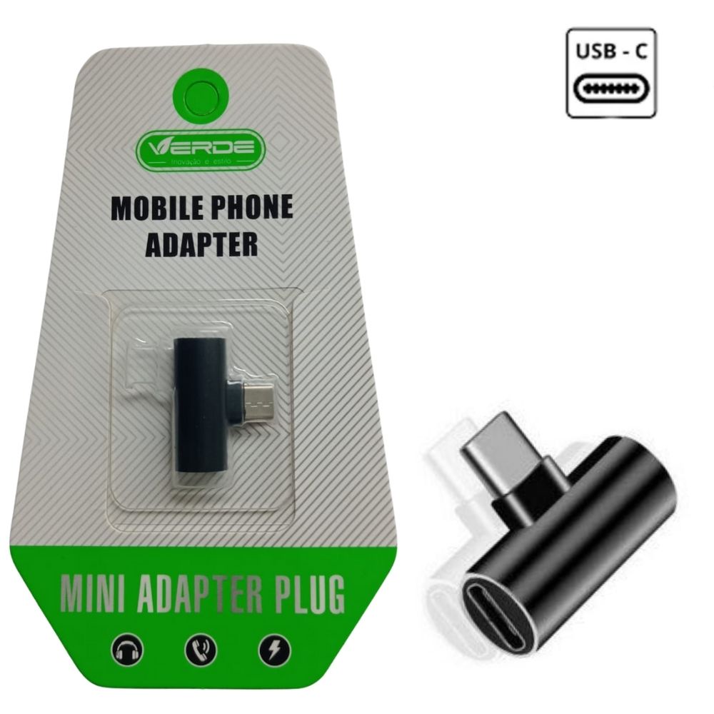 Adaptador Type C Áudio Fone De Ouvido Cel Xiaomi Android