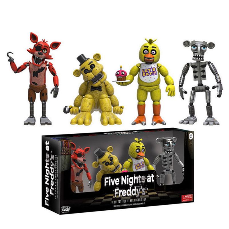 Five Nights at Freddy's ナイトメア　コンプリートセット FNAF 4PCS Cinco Noites No Simulador De Pizza Freddy's 4CM Jogo De