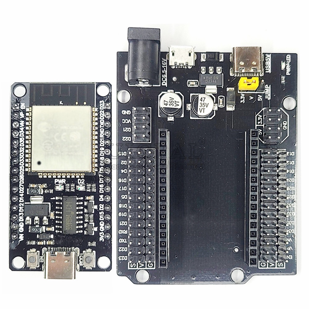 Placa De Desenvolvimento ESP32 WiFi Bluetooth Ultra-Low Power Dual Core ESP32-DevKitC-32 ESP-WROOM Expansão TYPE-C USB CH340C