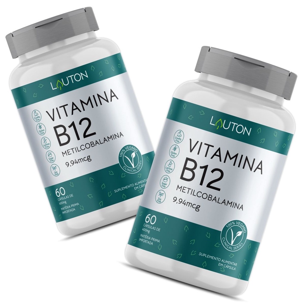 Vitamina B12 Metilcobalamina 400mg Vegana Lauton Kit 2 Shopee Brasil
