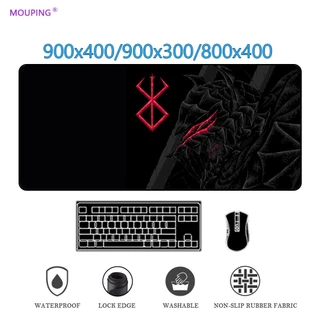 Tapete Berserk Mouse Pad Xxl Minimalista Mousepad Gamer Preto De Jogo Anime Teclado Acessórios De Mesa Pc
