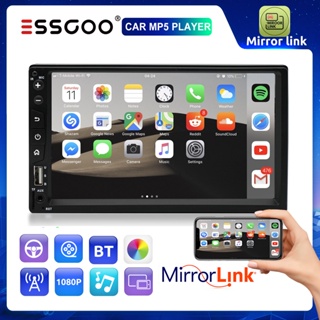 ESSGOO Rádio Estéreo De Carro De 7 Polegadas 2 Din Mp5 Reprodutor Bluetooth Tela Touch MIrror Link Multimídia USB FM AUX TF